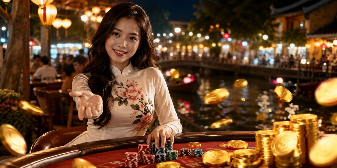 Thành viên VIP tại Hội An nhâm nhi cà phê và theo dõi bonus casino trực tuyến